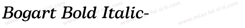 Bogart Bold Italic字体转换